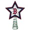 The Memory Company 10" Lighted Red and White Star MLB Boston Red Sox Christmas Tree Topper